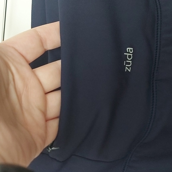 Zuda Z Move Cropped Skirted Legging Back Zip Pocket Navy Size XL - Picture 5 of 8